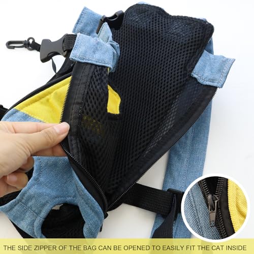 NAIHOD Pet Carrier Backpack Adjustable Backpack Legs Out Easyfit Chest Carrier for Medium Dogs Cats Puppies - Image 3