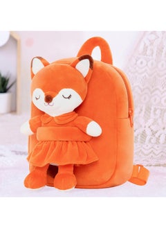 Lazada Lazada Toddler Backpack for Kids Girl Toys Fox Animal Plush Backpacks Baby Girl Gifts Age 2+ Brown  - Image 3
