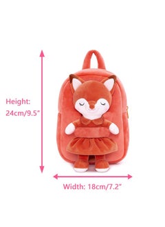 Lazada Lazada Toddler Backpack for Kids Girl Toys Fox Animal Plush Backpacks Baby Girl Gifts Age 2+ Brown  - Image 2