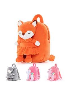 Lazada Lazada Toddler Backpack for Kids Girl Toys Fox Animal Plush Backpacks Baby Girl Gifts Age 2+ Brown  - Image 1
