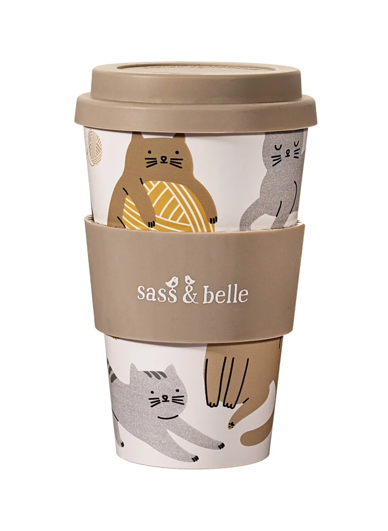 Sass & Belle Cats Travel Coffee Cup