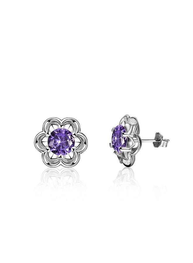 KUYING Temperament Inlaid Gemstone Earrings With Hooks And Studs 