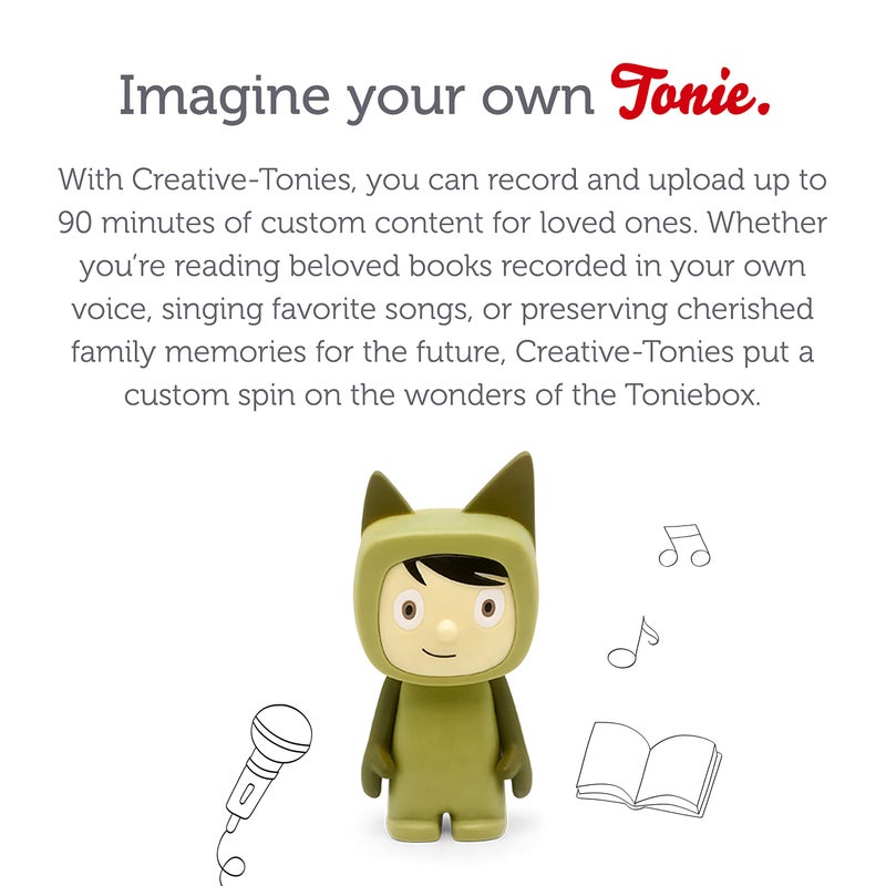 Tonies Creative Audio Character - Record and Upload up to 90 Minutes of Your Own Stories and Songs - Green/Light - Image 4