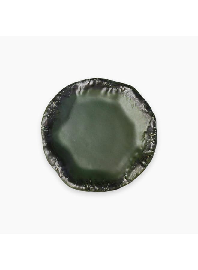 Rosa By Fathy Mahmoud New Rock Sweet Plate, 20Cm Size, Matt Olive