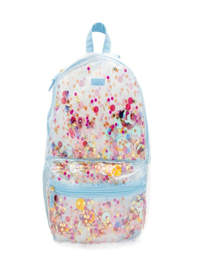 Packed Party Celebrate Every Day Clear Backpack; Women's Small Fashion Shoulder Book Bag; Great for Ladies at School, Work, Travel, and the Beach (Clear) - Image 1
