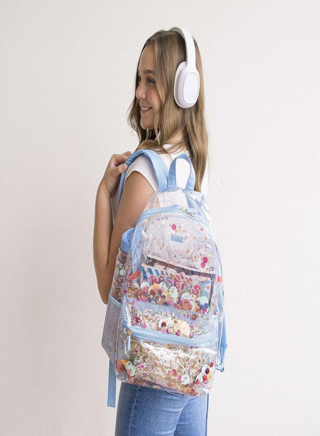 Packed Party Celebrate Every Day Clear Backpack; Women's Small Fashion Shoulder Book Bag; Great for Ladies at School, Work, Travel, and the Beach (Clear) - Image 2