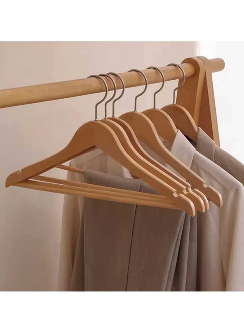 10PCS Solid Wood Hangers Wooden Clothes Hangers Seamless Wood Clothes Hangers - Image 1
