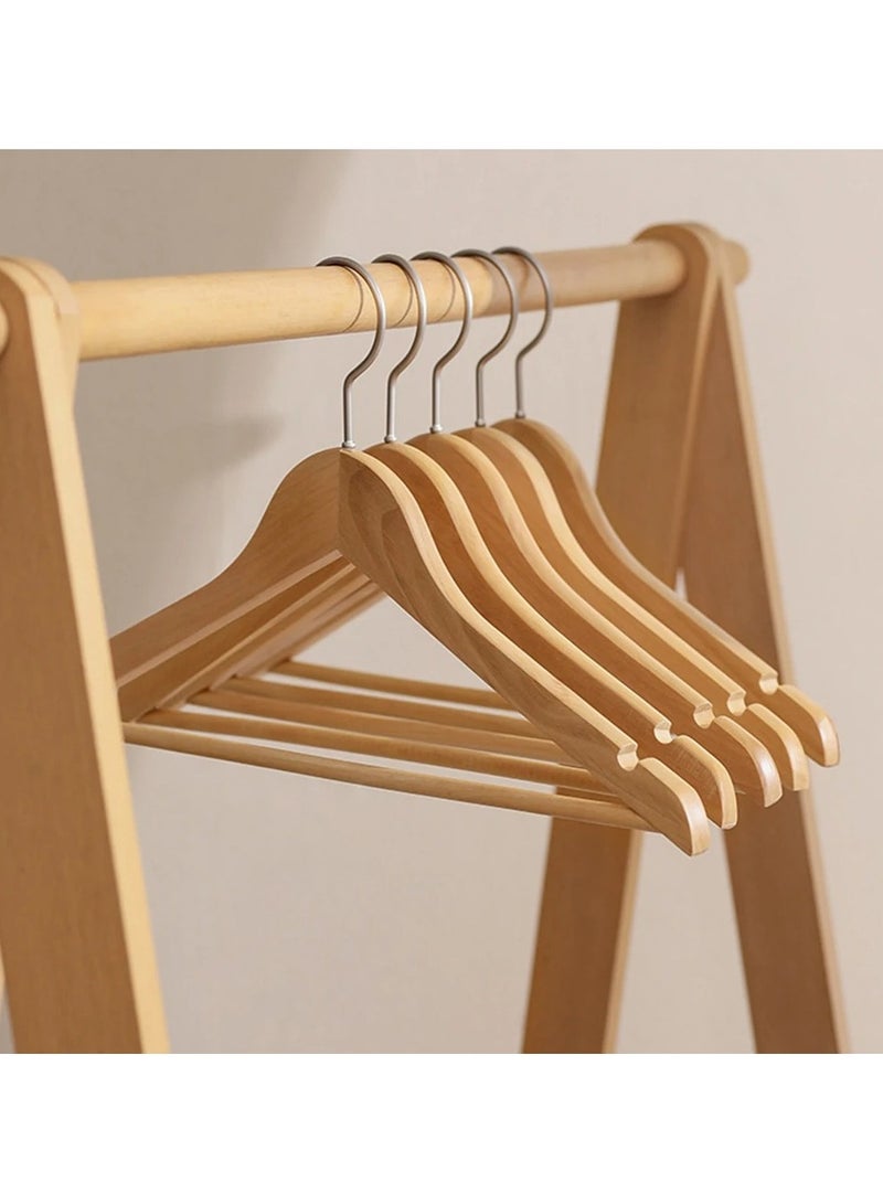 10PCS Solid Wood Hangers Wooden Clothes Hangers Seamless Wood Clothes Hangers - Image 4