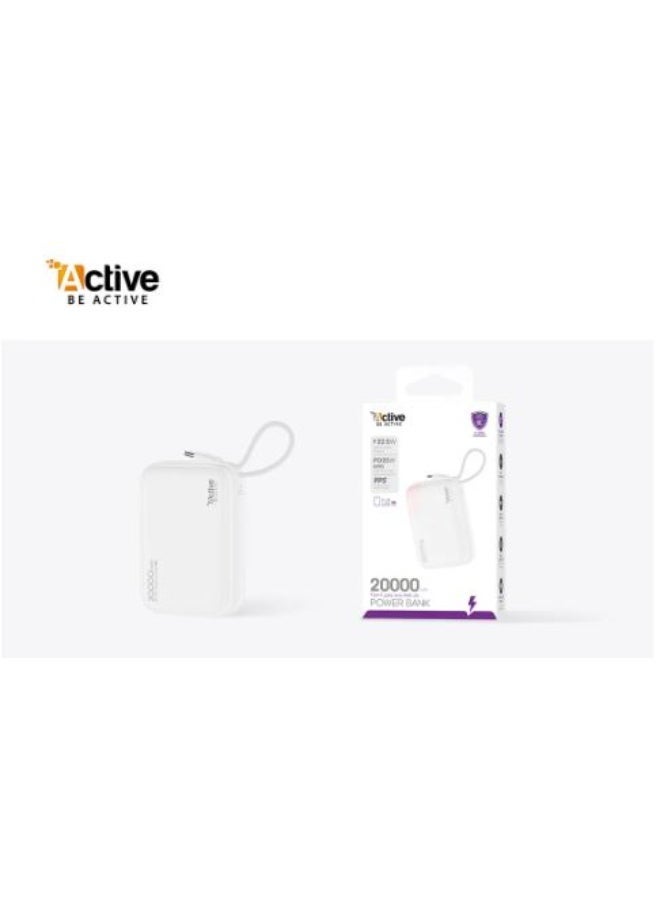 آكتف شاحن متنقل Active N32 بسعة 10,000 ملي أمبير-ابيض + شاحن متنقل Active N33 بسعة 20,000 ملي أمبير-ابيض - Image 3