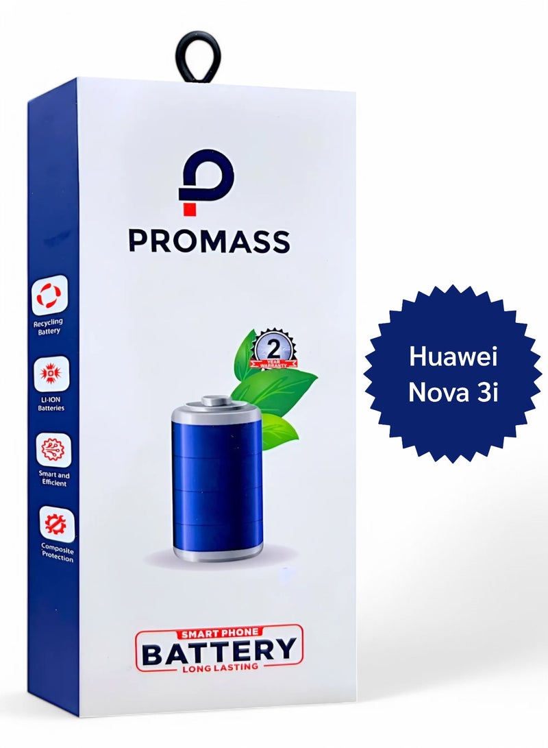 بروماس بطارية ليثيوم بديلة لهاتف هواوي نوفا 3 آي (Huawei Nova 3i)، بطارية 3150 مللي أمبير /12.19 واط في الساعة، بطارية بسعة فائقة وجودة عالية، من بروماس - Image 1