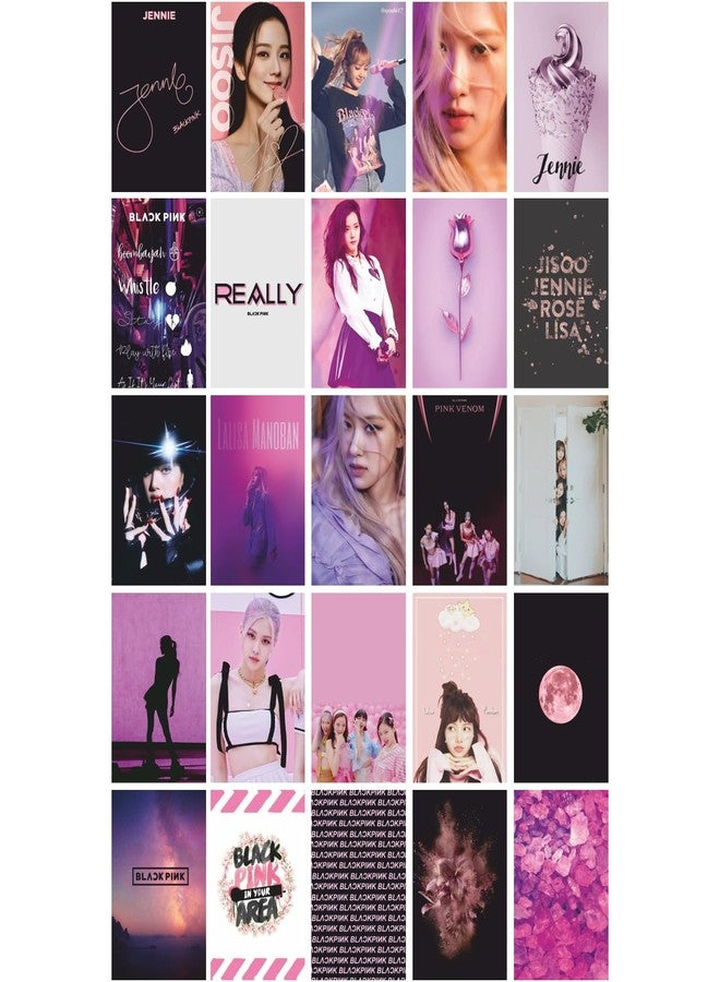 CVANU BLACKPINK Boho Style Aesthetic Collage Kit Mini Poster for Wall Decor Multicolor 25pcs (6inchX4inch)_202309-114/2 - Image 2