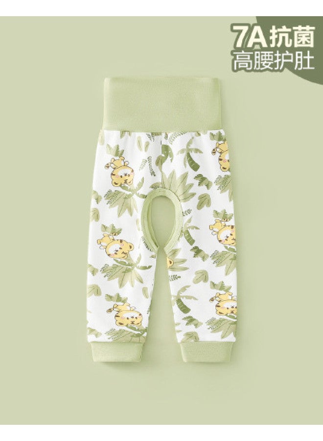Doxiluka newborn Baby Pants - High Waist, Belly Protection, Casual Sleepwear, Cartoon Home Pants For Spring/autumn - Image 1