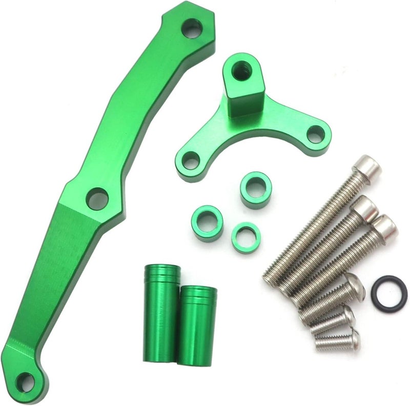 Green Motorcycle Steering Stabilizer Damper Bracket Mount For Most Models - Image 1