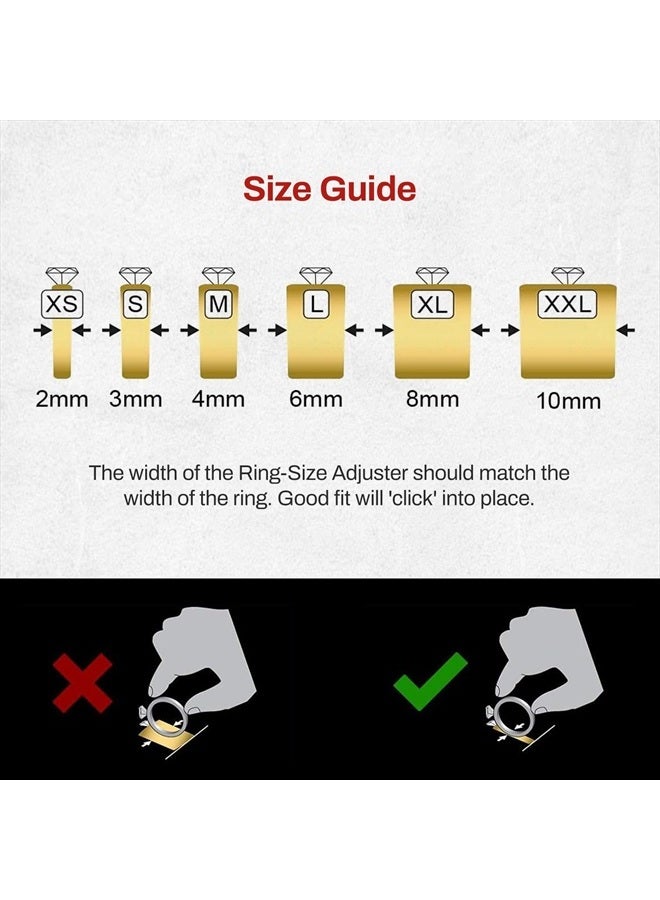 Chrome Cherry Ringo, Invisible Ring Size Adjuster for Loose Rings with 6 Sizes, Clear Ring Band Sizer Guard for Loose Jewelry, Multipack, 10 Count - Image 5
