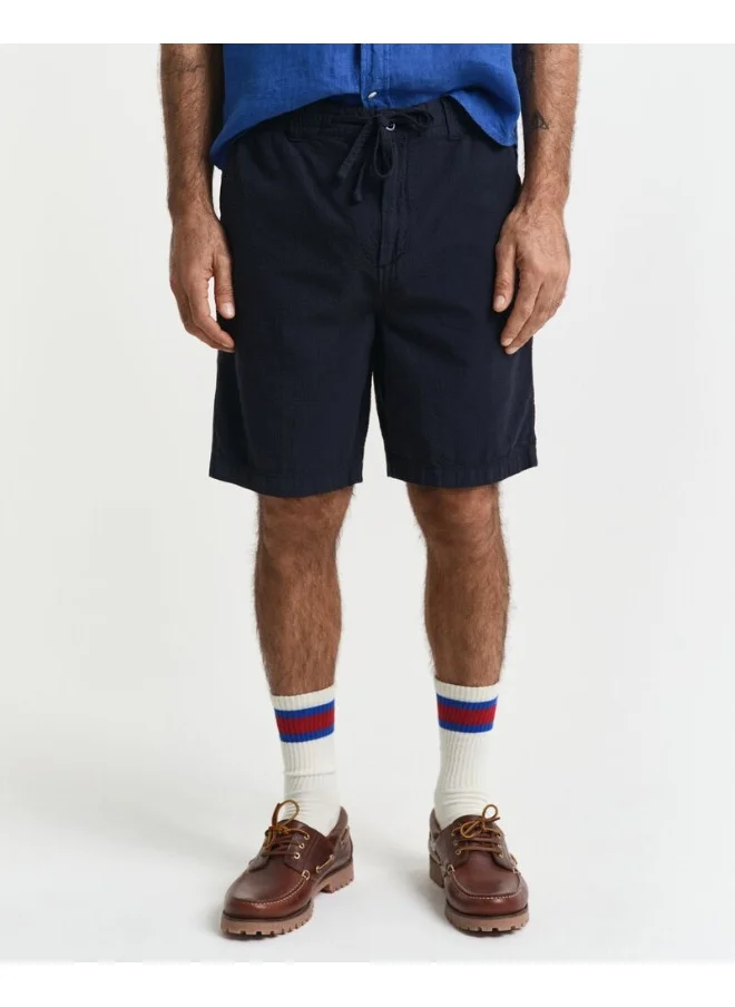 غانت Regular Fit Garment Dyed Seersucker Shorts