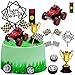 MEMOVAN Trucks Cake Topper Truck Cake Decorations Racing Car Birthday Cake Cupcake Topper Decoration for Boys Kids Blaze Truck Theme Birthday Supplies Racing Car Party Favors30pcs - Image 2