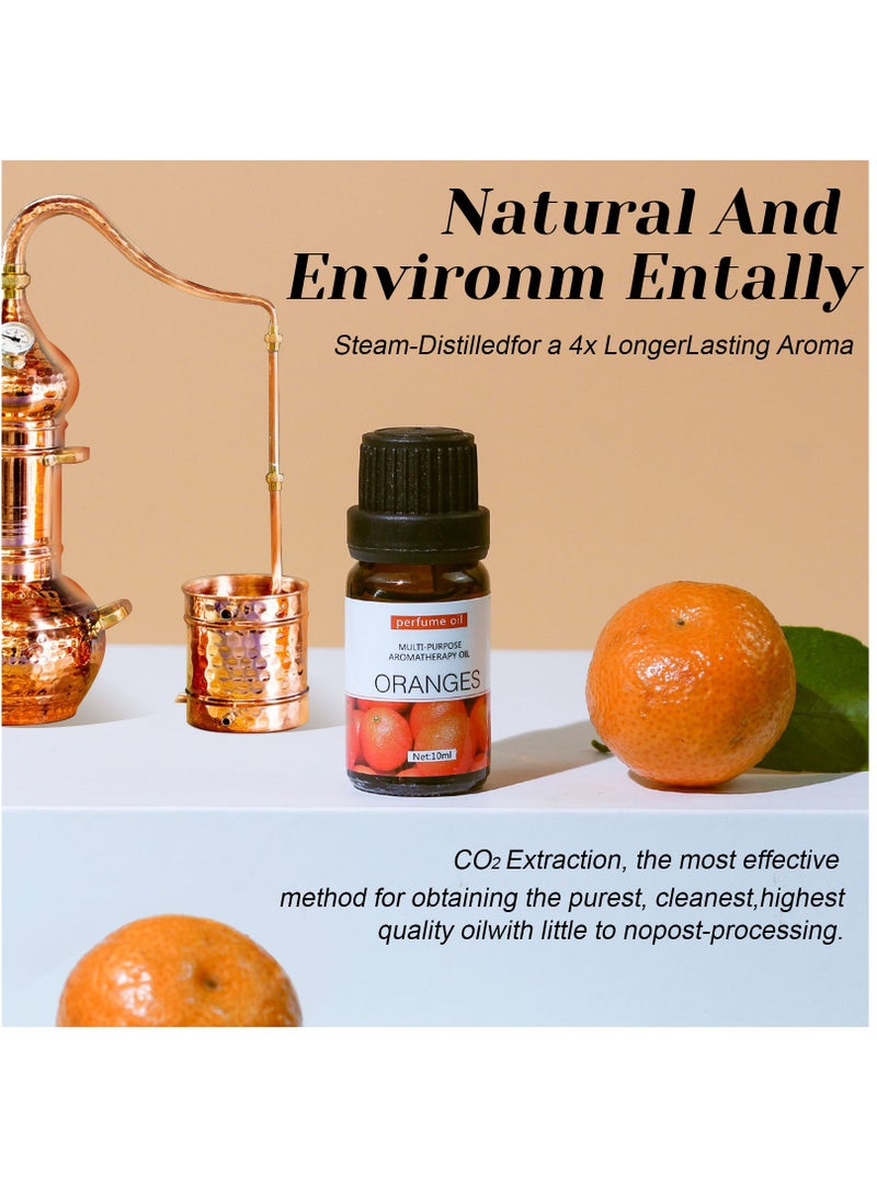 6 pieces of 10 mL essential oils for water-soluble aromatherapy Sandalwood, Sweet Orange, Lavender, Eucalyptus, Lemon, and Mint essential oils Humidifier and Aroma Diffuser Oil for Aromather - Image 4