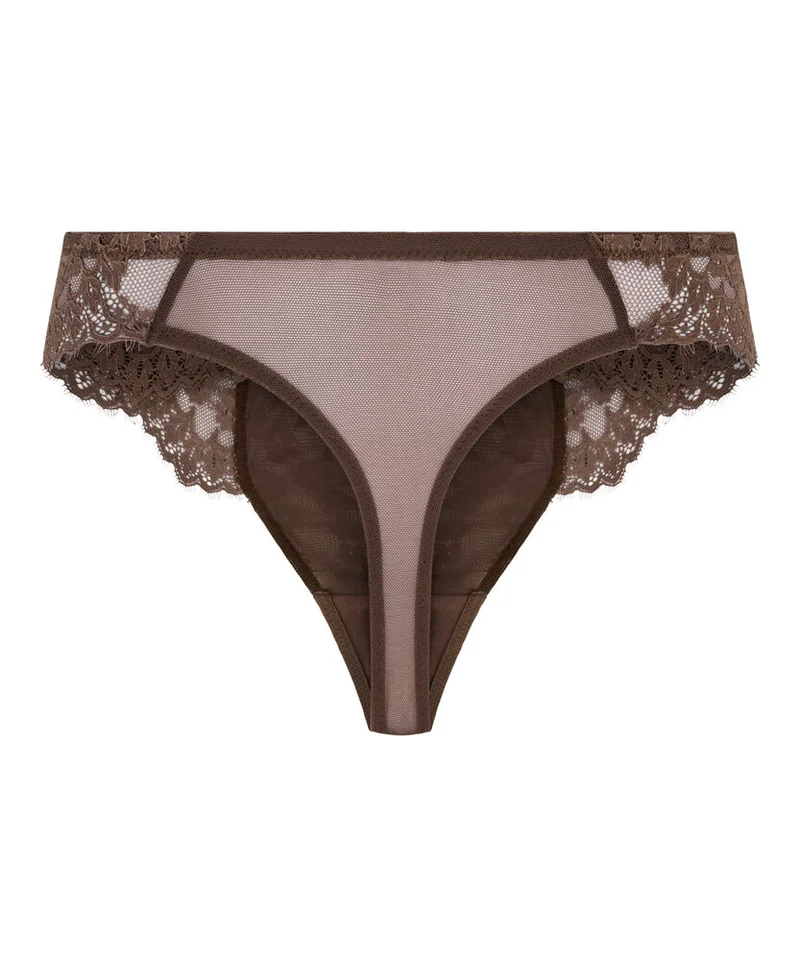 hunkemoller Lace Detail High Waist Brief