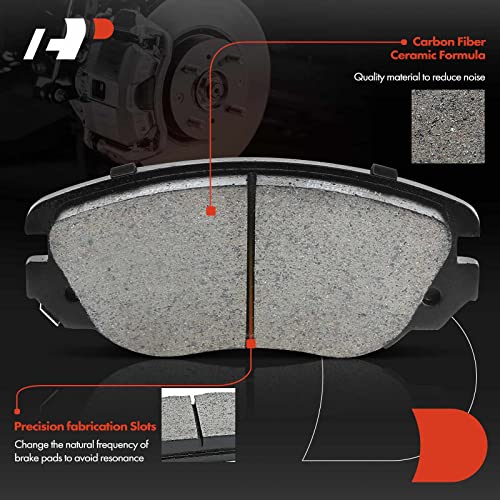 A-Premium Front Ceramic Disc Brake Pads Set Compatible with Select Buick, Cadillac, Chevy, GMC and Saab Models - Allure, Cascada, LaCrosse, Regal, ELR, Equinox, Impala, Malibu, Malibu Limited, Terrain - Image 3