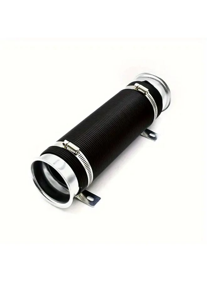 Red Universal 3 Inch Flexible Cold Air Intake Hose Pipe Filter Tube - Image 2