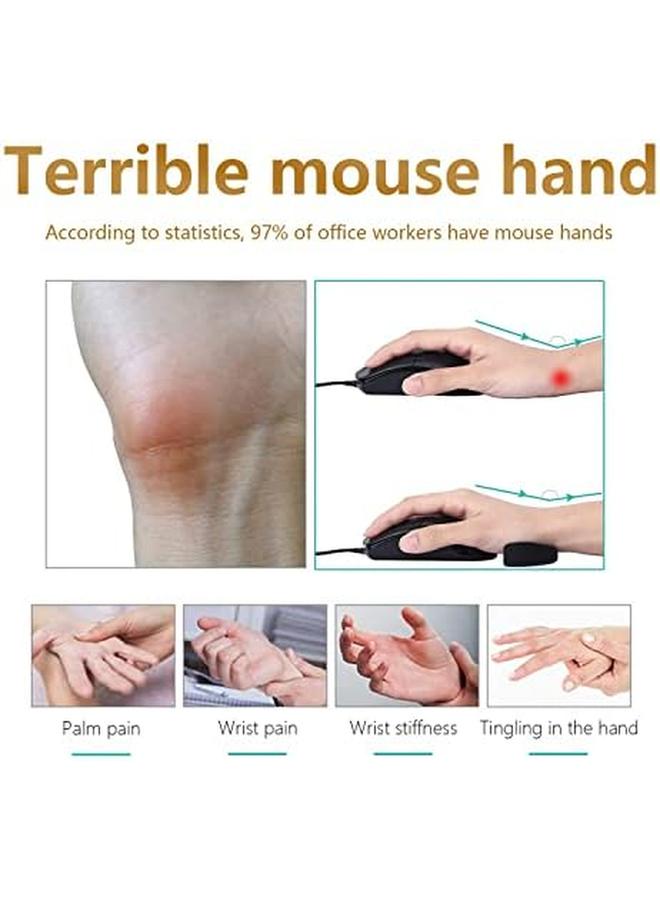 erorex 2 Pcs Ergonomic Gliding Palm Rest Soft Cooling Material Sliding Wrist Pad That Moves With Your Mouse For Office Computer Laptop Mac Easy Typing Pain Relief Wrist Rest Black - Image 4