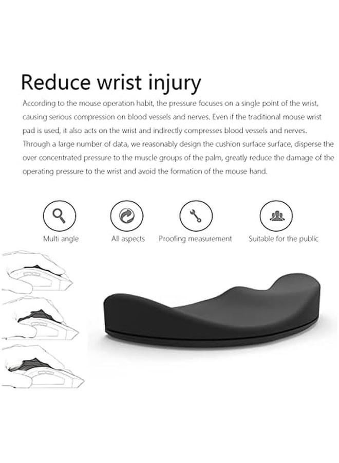 erorex 2 Pcs Ergonomic Gliding Palm Rest Soft Cooling Material Sliding Wrist Pad That Moves With Your Mouse For Office Computer Laptop Mac Easy Typing Pain Relief Wrist Rest Black - Image 5