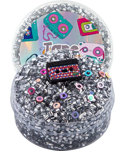 Okaybee Tape Silver Bingsu Slime NonSticky Glimmer Crunchy Slime Party Favors for Kids Sensory Toys for Birthday Easter Halloween for Girls Boys - Image 1