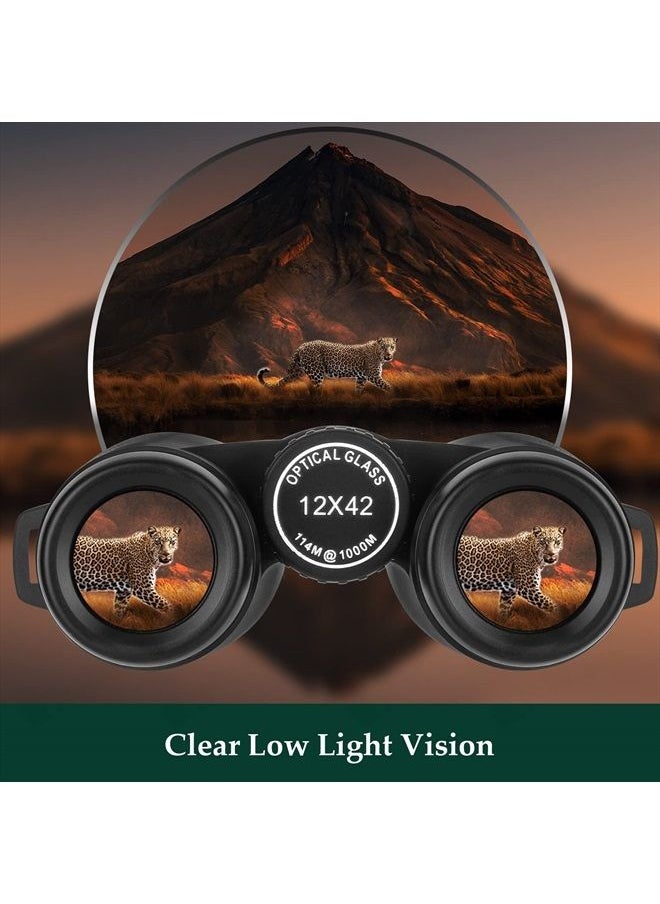 Adorrgon 12x42 HD Binoculars for Adults High Powered with Phone Adapter, Tripod and Tripod Adapter - Large View Binoculars with Clear Low Light Vision - Binoculars for Bird Watching Cruise Ship Travel  - Image 5