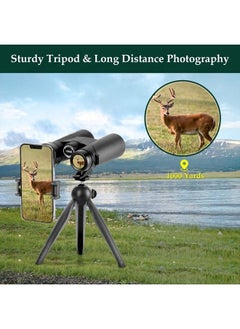 Adorrgon 12x42 HD Binoculars for Adults High Powered with Phone Adapter, Tripod and Tripod Adapter - Large View Binoculars with Clear Low Light Vision - Binoculars for Bird Watching Cruise Ship Travel  - Image 4