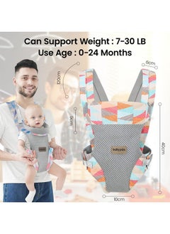 Snowie Soft ® 4 In 1 Baby Carrier, Adjustable Kangaroo Baby Carrier Front Baby Carrier Face-In/Out, Baby Wrap Carrier Soft & Breathable Baby Carrier For Newborn To Toddler, 0-36 Months, Under 26Kg  - Image 2
