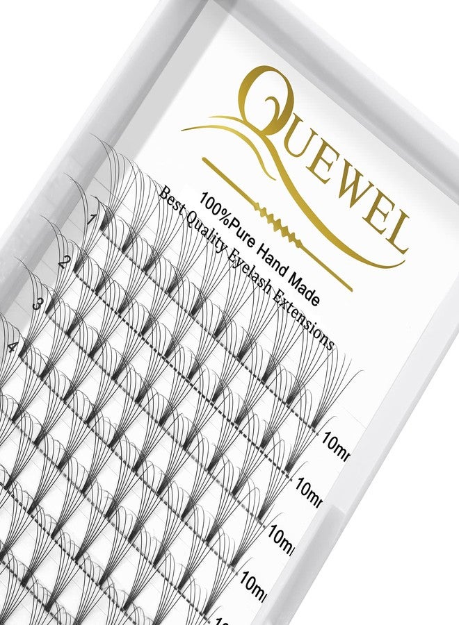 QUEWEL Premade Fans Eyelash Extensions 6D 0.07mm C 10mm Short Stem|Optinal 3D|4D|5D|6D|7D|8D 0.07/0.10mm C/D 8-18mm Mix-9-16mm 12-15mm 8-15mm(6D 0.07C 10mm) - Image 1