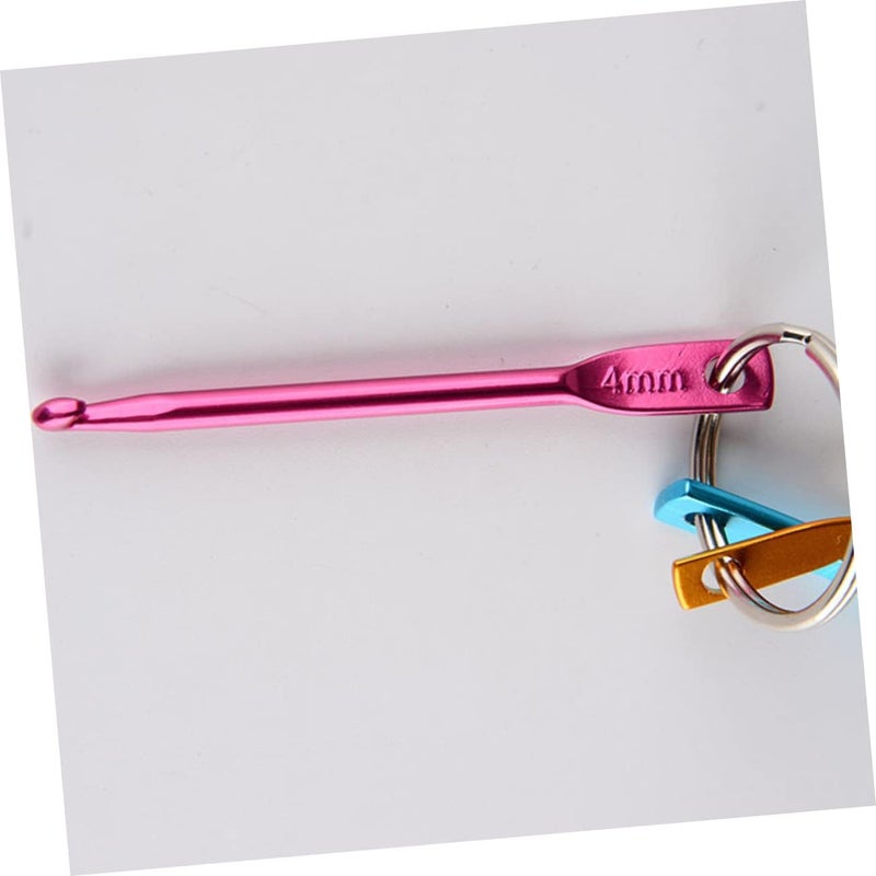 DIYEAH 3pcs Aluminum Crochet Hook with Key Chain Mini Lightweight Knitting Needles for Travel and Daily Crafting - Image 5