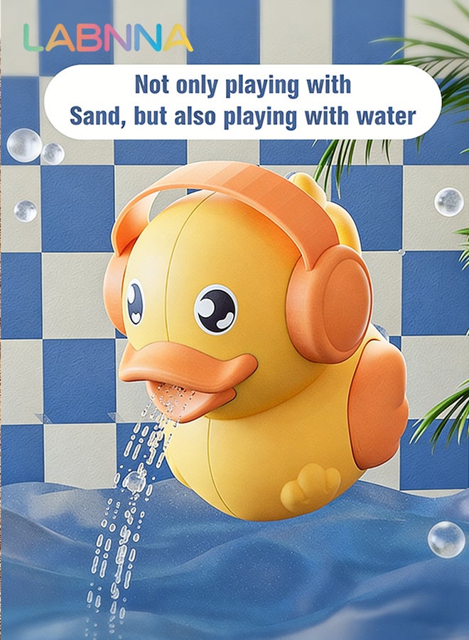 LABNNA 14 Pcs Beach Toys Sand Bucket and Shovels Sand Molds,Cute Duck  Kids Beach Toys Beach Sand Pails for Beach Travel, Sand Toys for Kids and Toddlers - Image 3