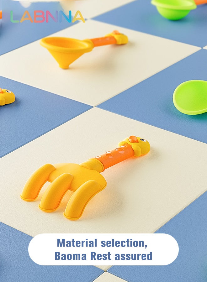 LABNNA 14 Pcs Beach Toys Sand Bucket and Shovels Sand Molds,Cute Duck  Kids Beach Toys Beach Sand Pails for Beach Travel, Sand Toys for Kids and Toddlers - Image 4