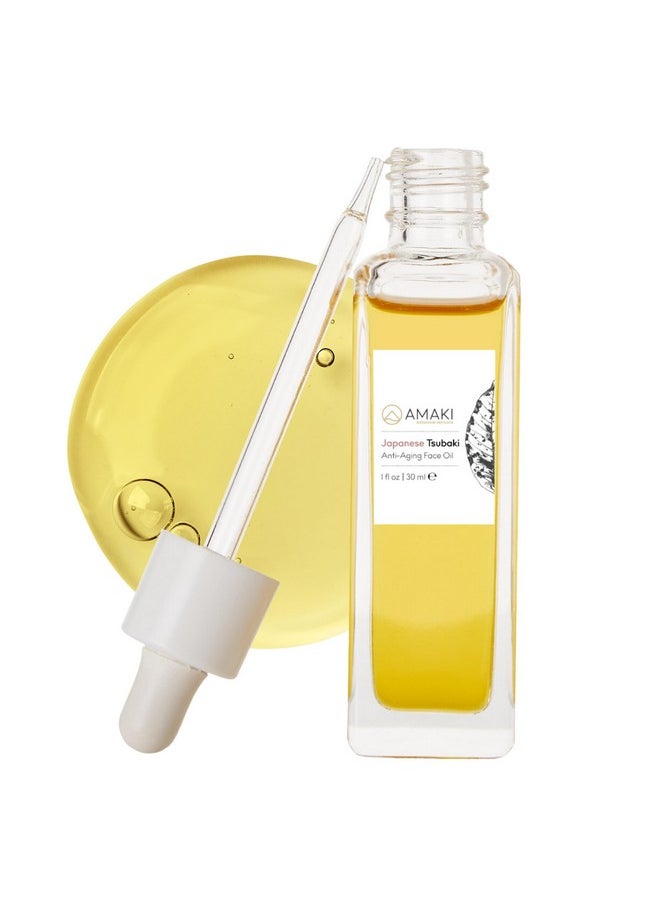 AMAKI SKINCARE - Japanese Tsubaki Oil Best Face Moisturizer. Face Oil For Gua Sha Anti Aging Hydrating And More! Facial Moisturizer For Women By Amaki (30Ml) - Image 1
