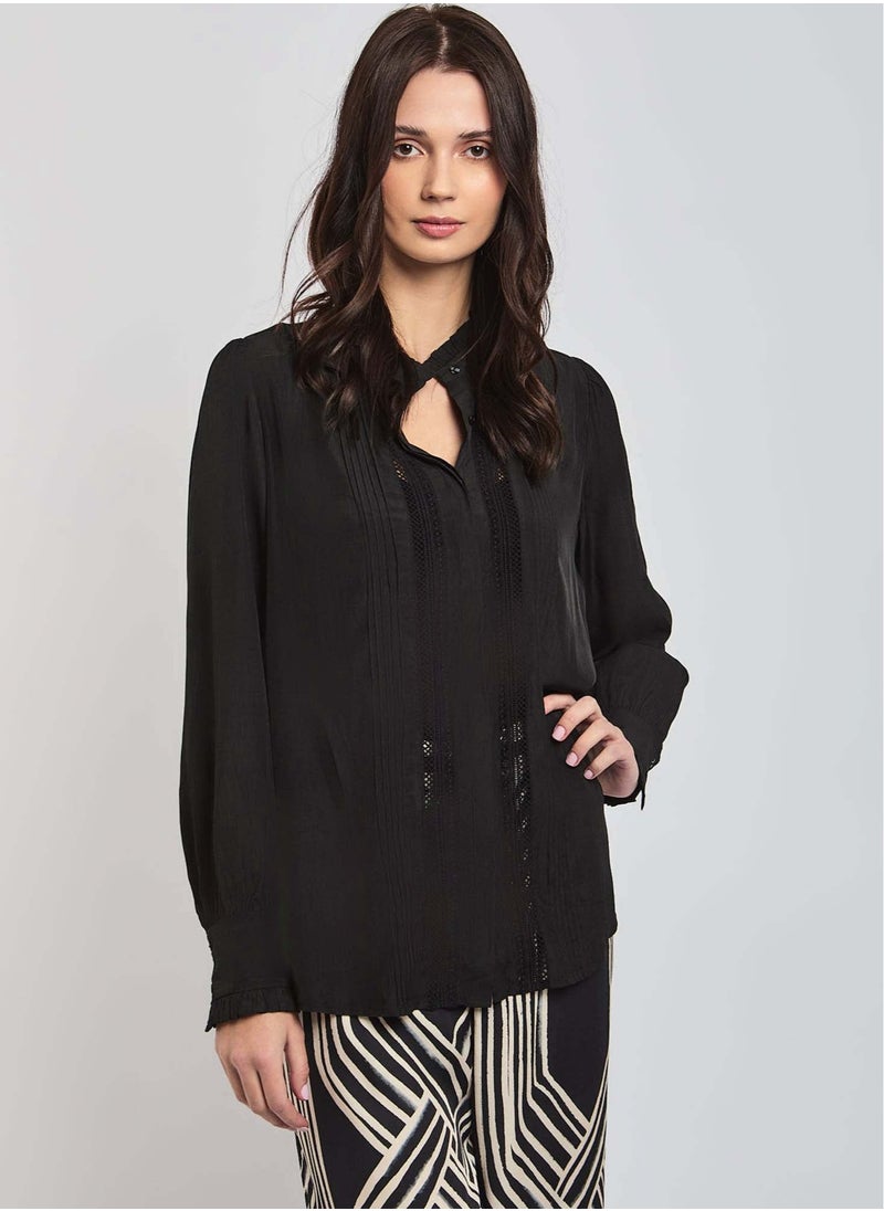 DALYDRESS - Fancy Long Sleeve Lace Cuff Blouse - Image 1