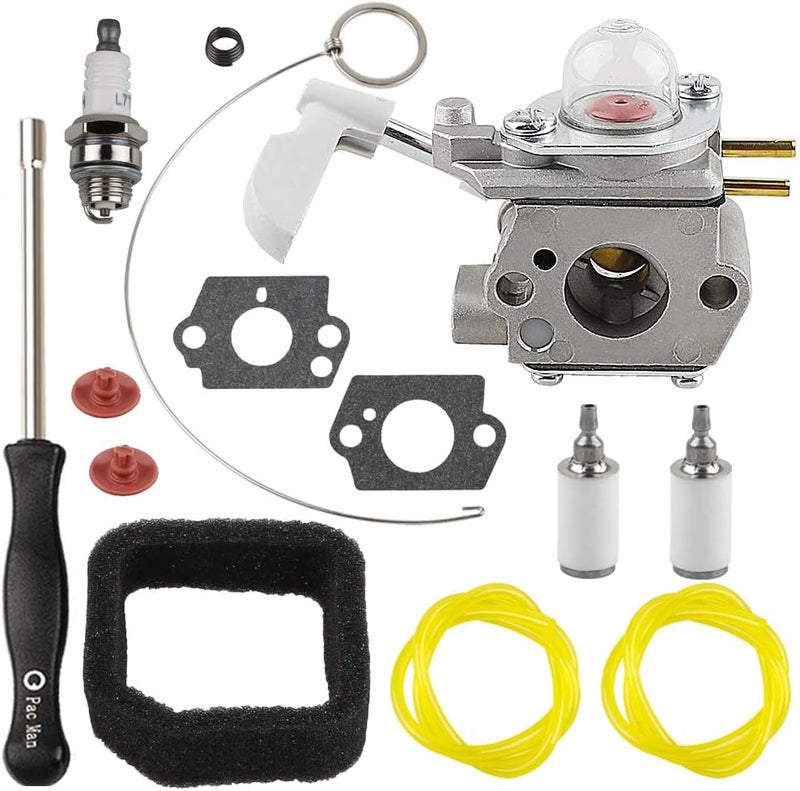Ferilter 308054114 Carburetor for Homelite 26B Leaf Blower UT09526 UT26BL3 VNM 308054075 with Carburetor Adjusting Tool Air Filter Primer Bulb - Image 1