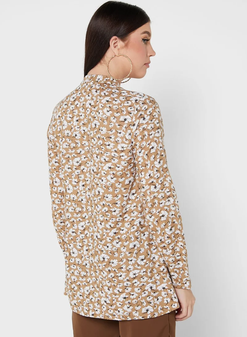 Khizana Asymetrical Hem Printed Tunic