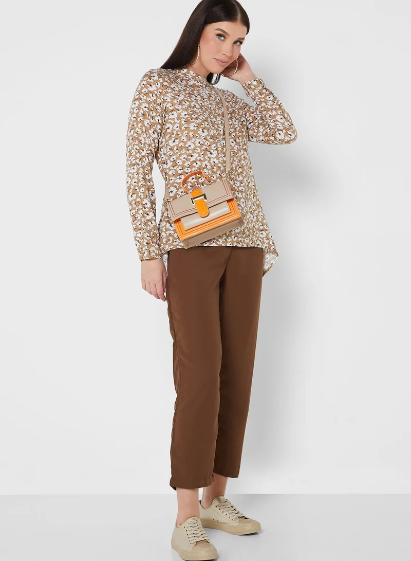 Khizana Asymetrical Hem Printed Tunic