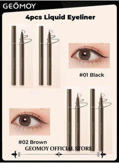 2pcs*Black+2pcs*Brown(Brown Tube)