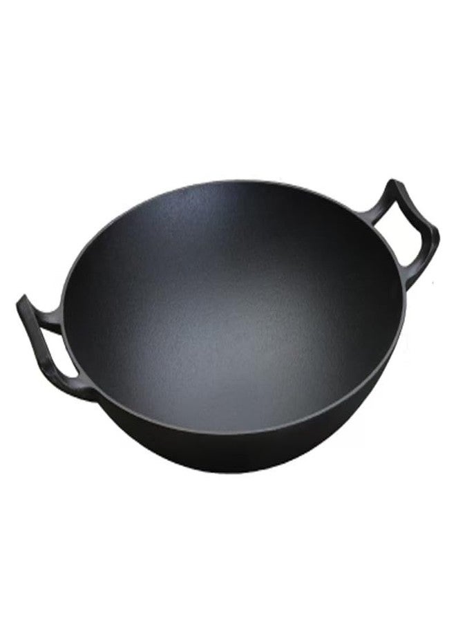 Firequasar Cast Iron Wok (Wok with Lid 12 inch) - Image 3
