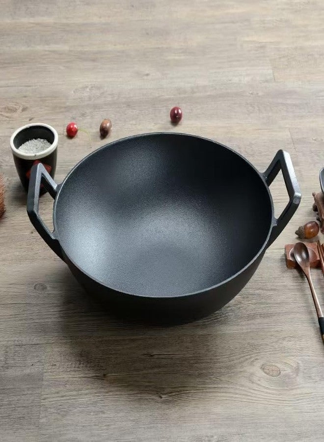 Firequasar Cast Iron Wok (Wok with Lid 12 inch) - Image 2