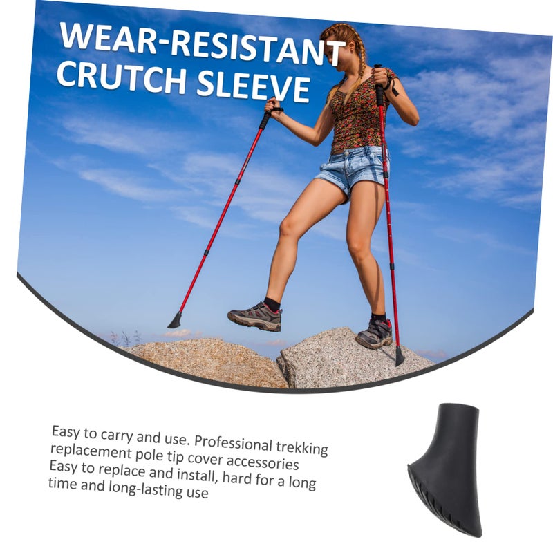 8 Pcs Wear Resistant Crutch Tips for Trekking Poles Alpenstock Covers Hiking Accessories - Image 4