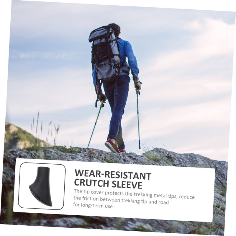 8 Pcs Wear Resistant Crutch Tips for Trekking Poles Alpenstock Covers Hiking Accessories - Image 5