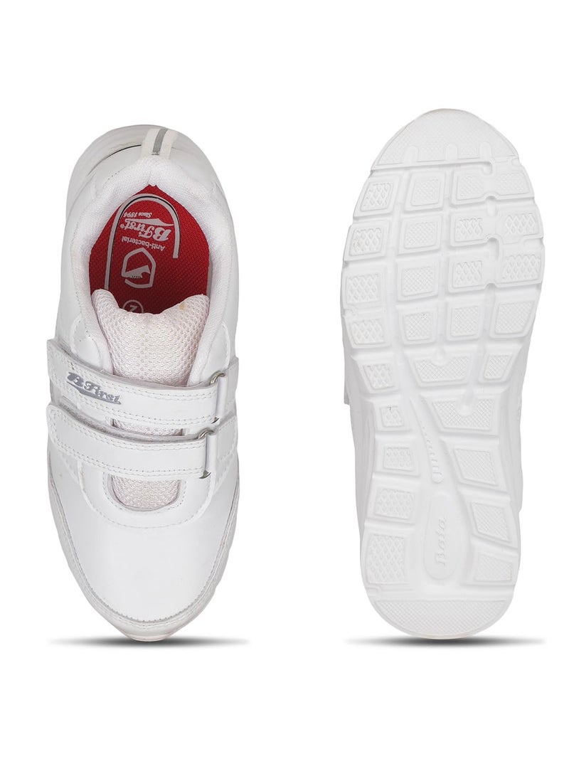 Bata Boys Velcro School Shoes - White (1 UK) (3391549) - Image 5