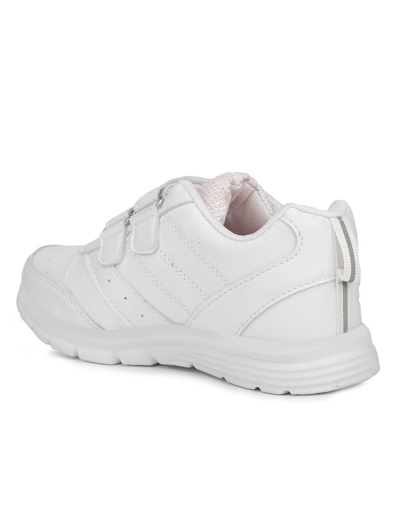 Bata Boys Velcro School Shoes - White (1 UK) (3391549) - Image 4