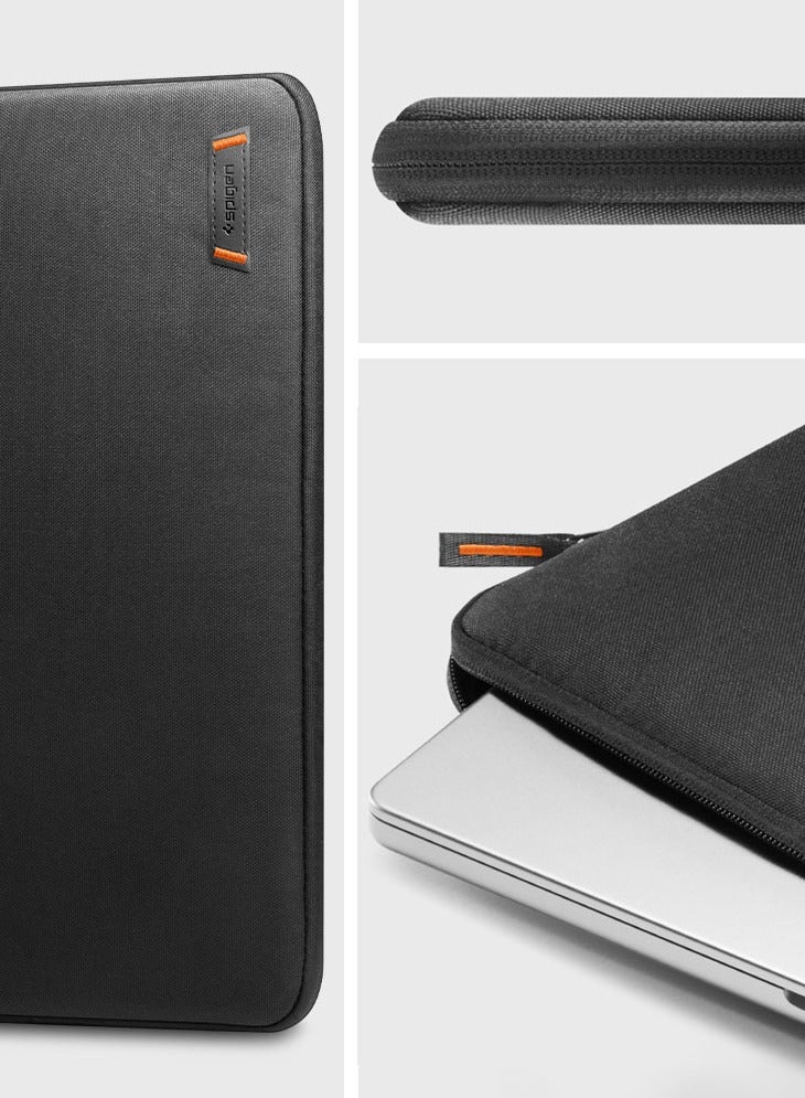 Laptop Pouch Sleeve 14 inch Water Resistant Slim Lightweight Cover Case Ultra Soft Velvet Compatible with 13 to 14 inch Laptops and Tablets - Black