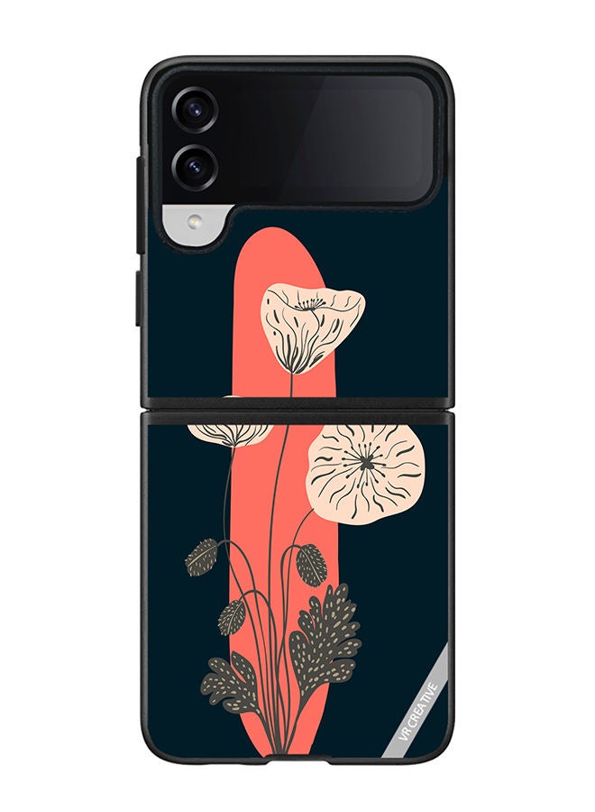 VR CREATIVE Protective Case Cover For Samsung Galaxy Z Flip4 Alphabet I Design Multicolour - Image 1