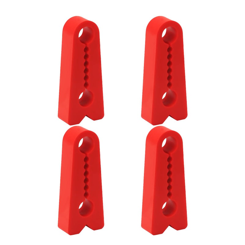 Red Car Door Damper Silicone Shock Absorber Pads Reduce Noise Vibration Quick Installation - Image 2
