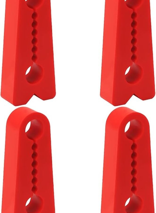 Red Car Door Damper Silicone Shock Absorber Pads Reduce Noise Vibration Quick Installation - Image 1